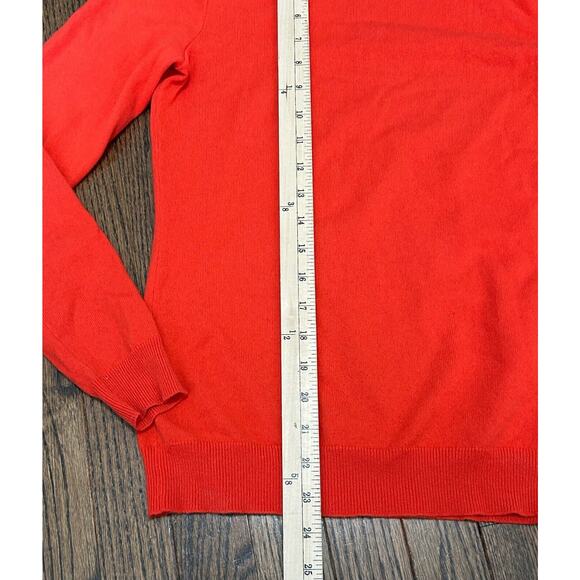 Ralph Lauren Cashmere Sweater Womens Small Orange Knit Long Sleeve Turtleneck - Picture 3 of 8